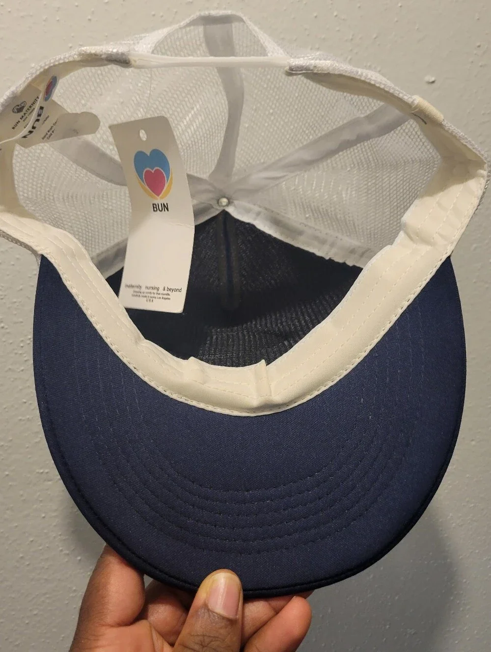 Mama Script Patch Trucker Hat - Navy & White